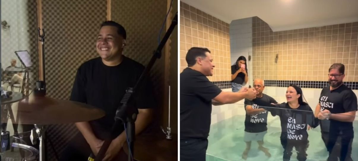 Após sete anos de oração, baterista vê esposa se batizar em igreja de Belo Horizonte 2 ocrente 1782315248