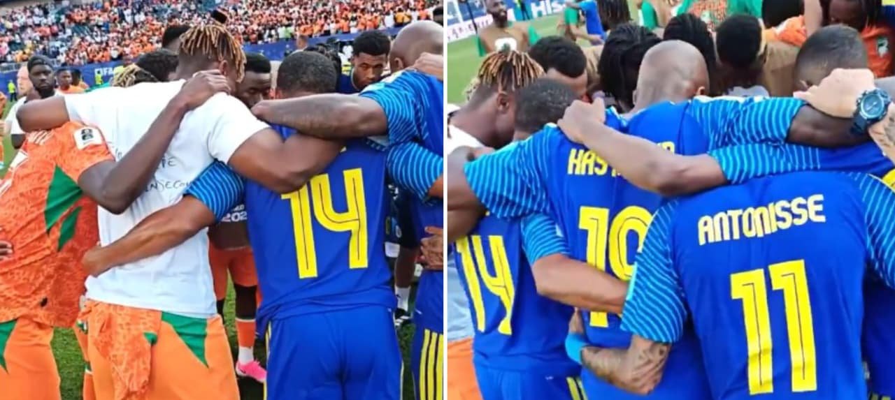 Após derrota e eliminação, jogadores de Curaçao e Costa do Marfim se unem em oração na Filadélfia 2 ocrente 1782542072
