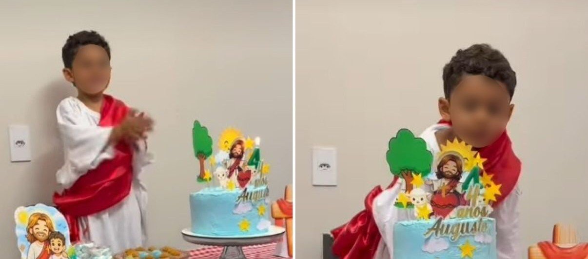 Aniversário de 4 anos com tema Jesus emociona redes sociais e vira sensação online 2 ocrente 1782808459