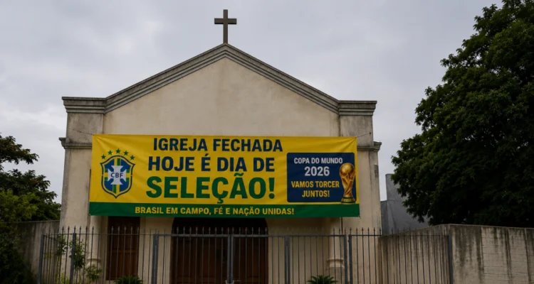 Igreja em Vitória suspende culto para torcedores assistirem jogo da Seleção e gera debate na internet 2 ocrente 1782936249