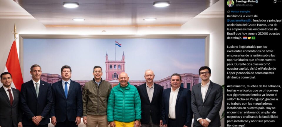 Luciano Hang avalia abrir lojas Havan no Paraguai após reunião com o presidente Santiago Peña 2 ocrente 1783219775