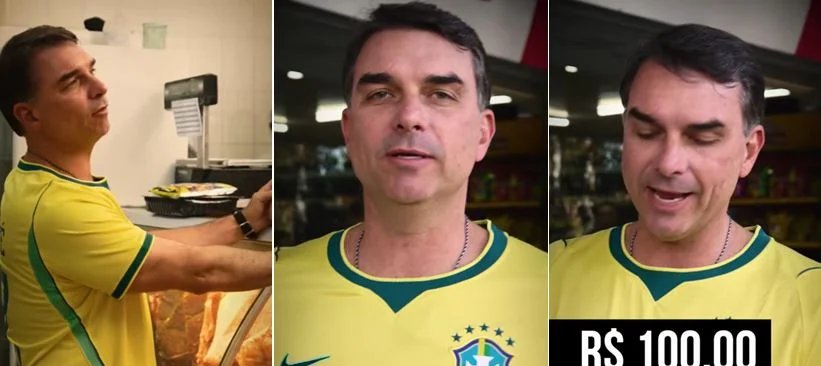 Flávio Bolsonaro lança “desafio do churrasco” de R$ 100 e critica Lula durante jogo do Brasil 2 ocrente 1783269281