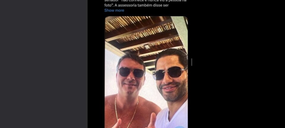 Flávio Bolsonaro põe em dúvida foto ao lado de capanga de Vorcaro 2 ocrente 1784147948