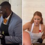 Casal cristão serve jantar pessoalmente em casamento para refletir exemplo de Jesus 5 ocrente 1785340456