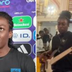 Atacante inglesa Michelle Agyemang vai do gramado ao altar e toca baixo em culto de louvor 4 ocrente 1785432245