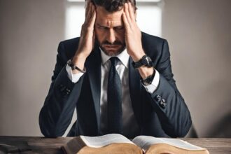 Pesquisa revela que 82% dos pastores nos EUA consideram deixar o ministério 5 Pastor estressado Foto IACanva