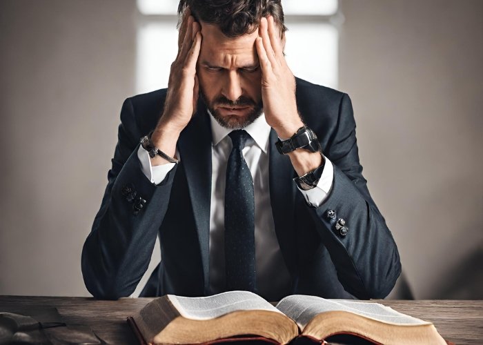 Pesquisa revela que 82% dos pastores nos EUA consideram deixar o ministério 2 Pastor estressado Foto IACanva