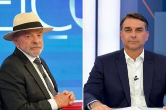 Lula critica Flávio Bolsonaro por propostas superficiais sobre mudanças climáticas 6 lula com flavio bolsonaro foto manoella mello divulgacao tv globo