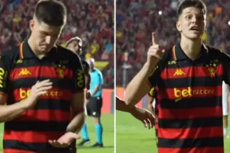 Atacante do Sport faz homenagem em Libras durante partida da Série B 6 perotti sport comemoracao libras versiculo biblico