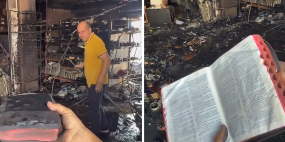 Bíblia é encontrada ilesa após incêndio em loja de embalagens em Goiânia 1 1629239035 biblia goias