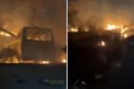 Tragédia no Zimbábue: 27 mortos em acidente com micro-ônibus de cristãos 17 906322221 o micro onibus foi destruido pelo fogo apos colisao