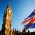 Crescimento do cristianismo evangélico atrai jovens e minorias no Reino Unido 4 Bandeira do Reino Unido e a torre do relogio Big Ben Foto Canva Pro