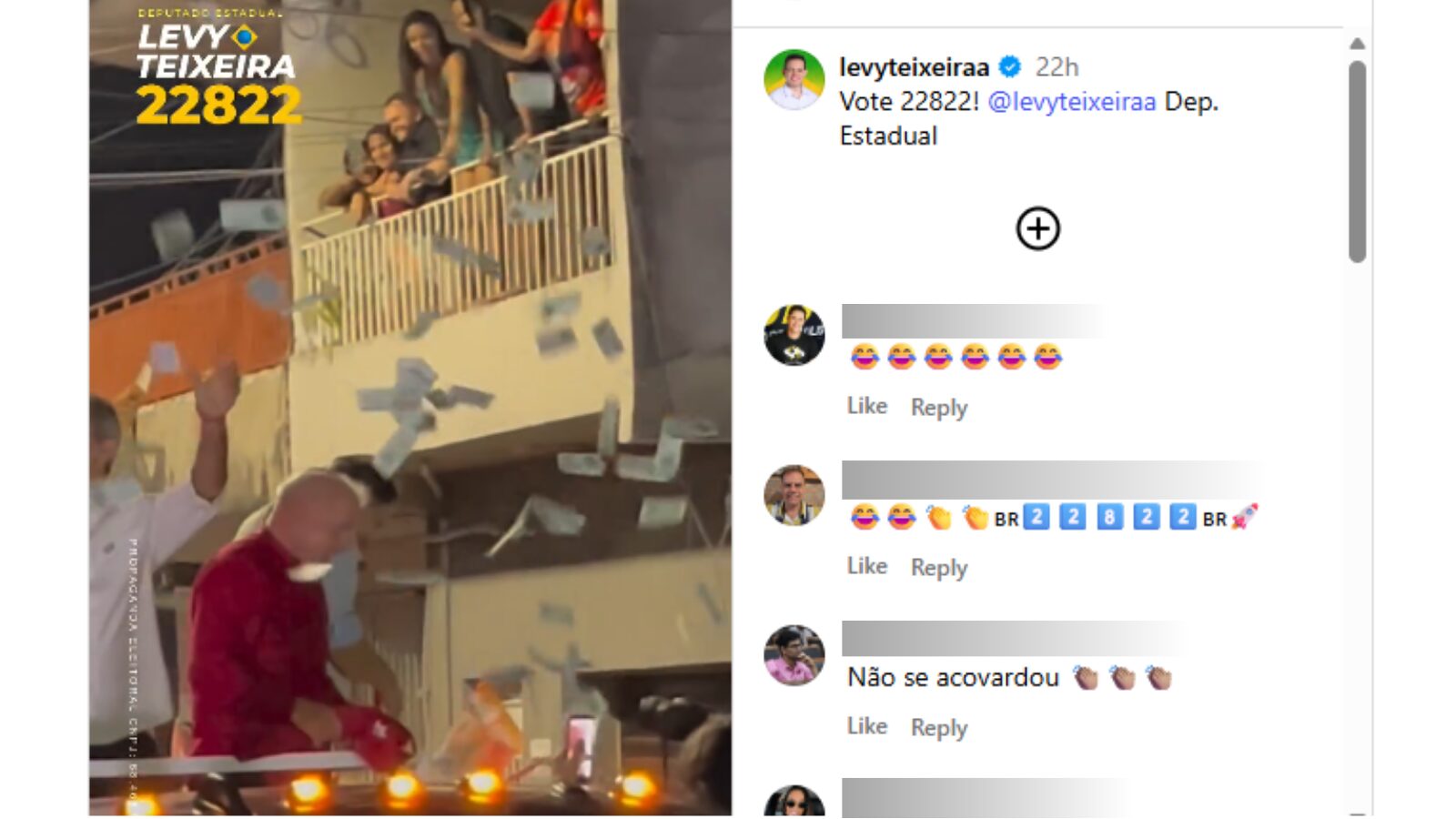 Protesto em Ceará surpreende Lula com “chuva de dinheiro” falso 1 Instagram 1