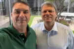 Tarcísio de Freitas se declara otimista com candidatura de Flávio Bolsonaro à presidência 11 Tarcisio e Flavio.jpeg