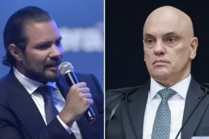 Novos documentos revelam ligação entre Daniel Vorcaro e Alexandre de Moraes 10 daniel vorcaro com moraes foto reproducao youtube esfera brasil e antonio augusto stf 1