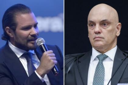 Vorcaro modifica viagem a Dubai após encontro com Moraes antes da prisão 4 daniel vorcaro com moraes foto reproducao youtube esfera brasil e antonio augusto stf