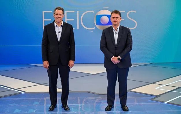 Tarcísio e Haddad se enfrentam em debate com foco em temas nacionais e locais 1 haddad tarcisio.jpg