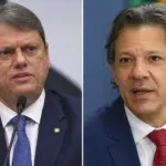 Tarcísio de Freitas lidera pesquisa e pode ser reeleito no 1° turno em SP 3 tarcisio e haddad.jpg