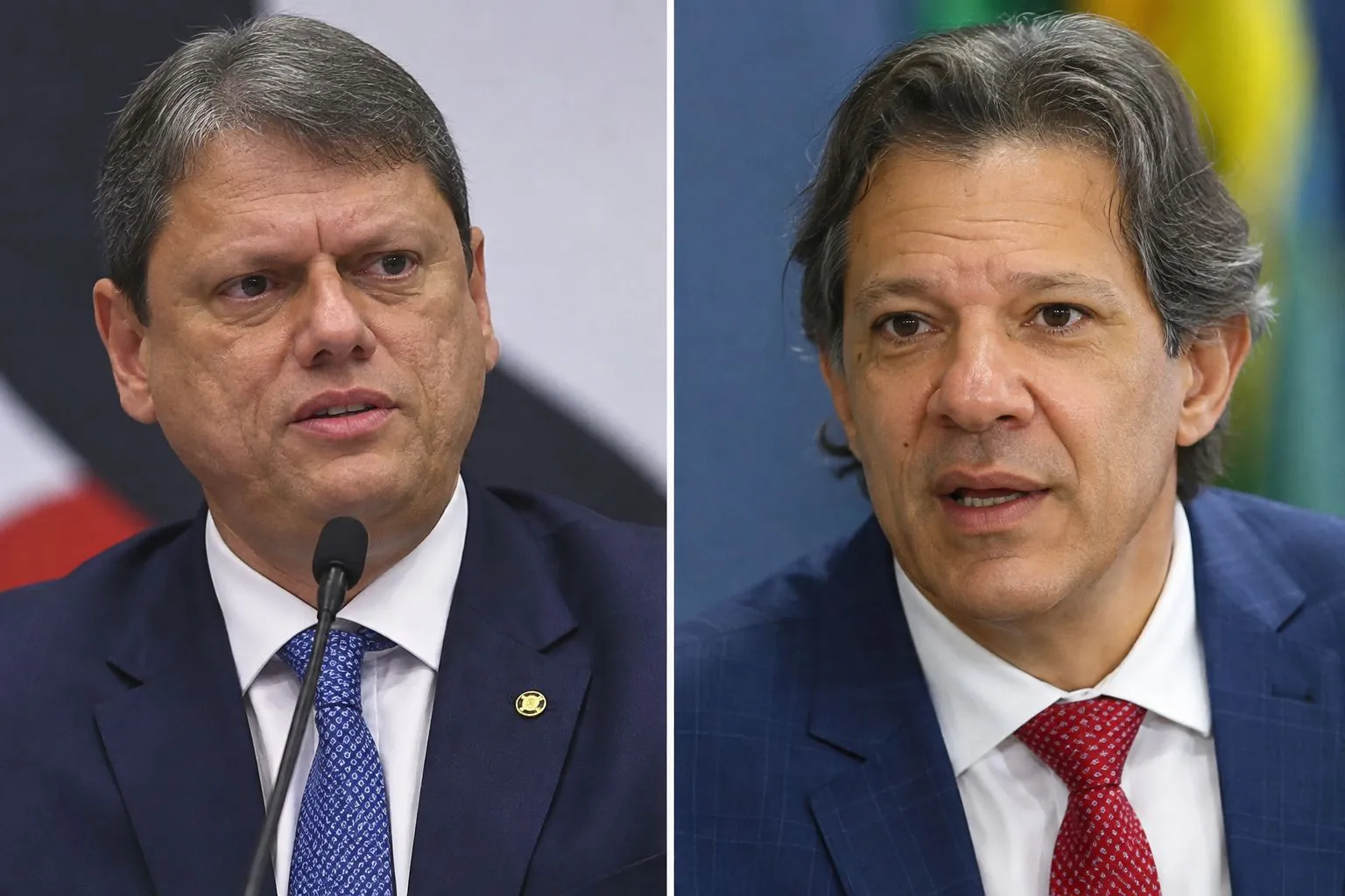 Tarcísio de Freitas lidera pesquisa e pode ser reeleito no 1° turno em SP 1 tarcisio e haddad.jpg