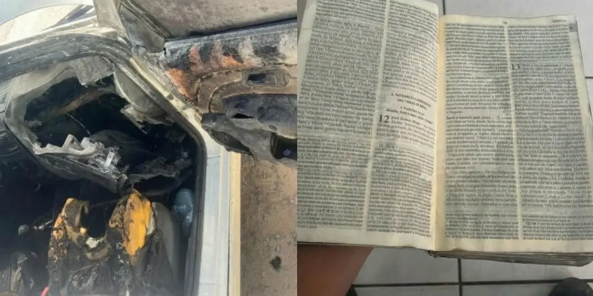 Bíblia sobrevive a incêndio em carro e motorista fala em milagre 1 1016614839 biblia