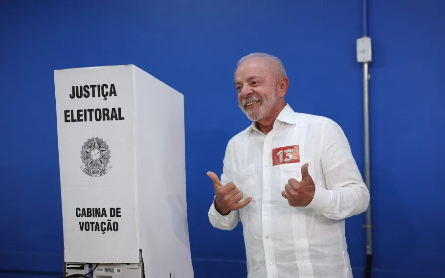 União Brasil parabeniza Lula e defende respeito ao resultado das eleições 1 2026 10 25t132357z 31155746 rc2caoapnijh rtrmadp 3 brazil election