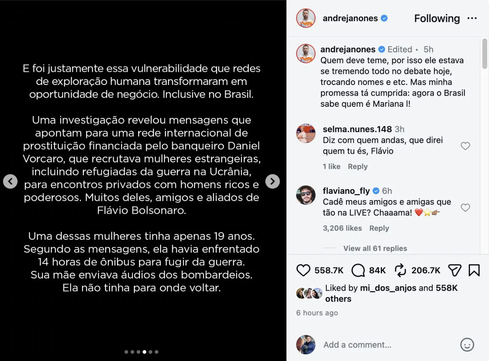 André Janones gera polêmica ao ligar Flávio Bolsonaro a exploração de ucranianas 1 Screenshot 2026 10 24 at 10.45.17 scaled