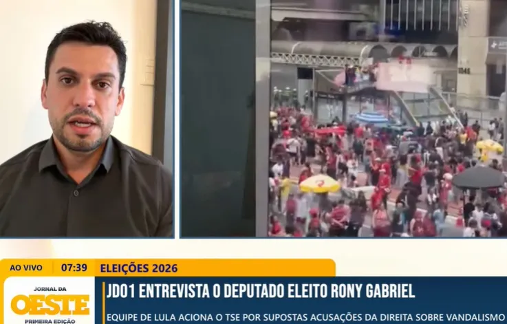 Rony Gabriel critica vandalismo em ato pró-Lula e prevê impacto negativo para a campanha do presidente 1 rony gabriel.jpg