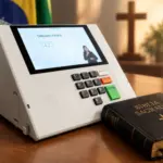 Influência de líderes religiosos sobre o voto aumenta na reta final da eleição, aponta Datafolha 4 urnaeletronica biblia e1791020668887